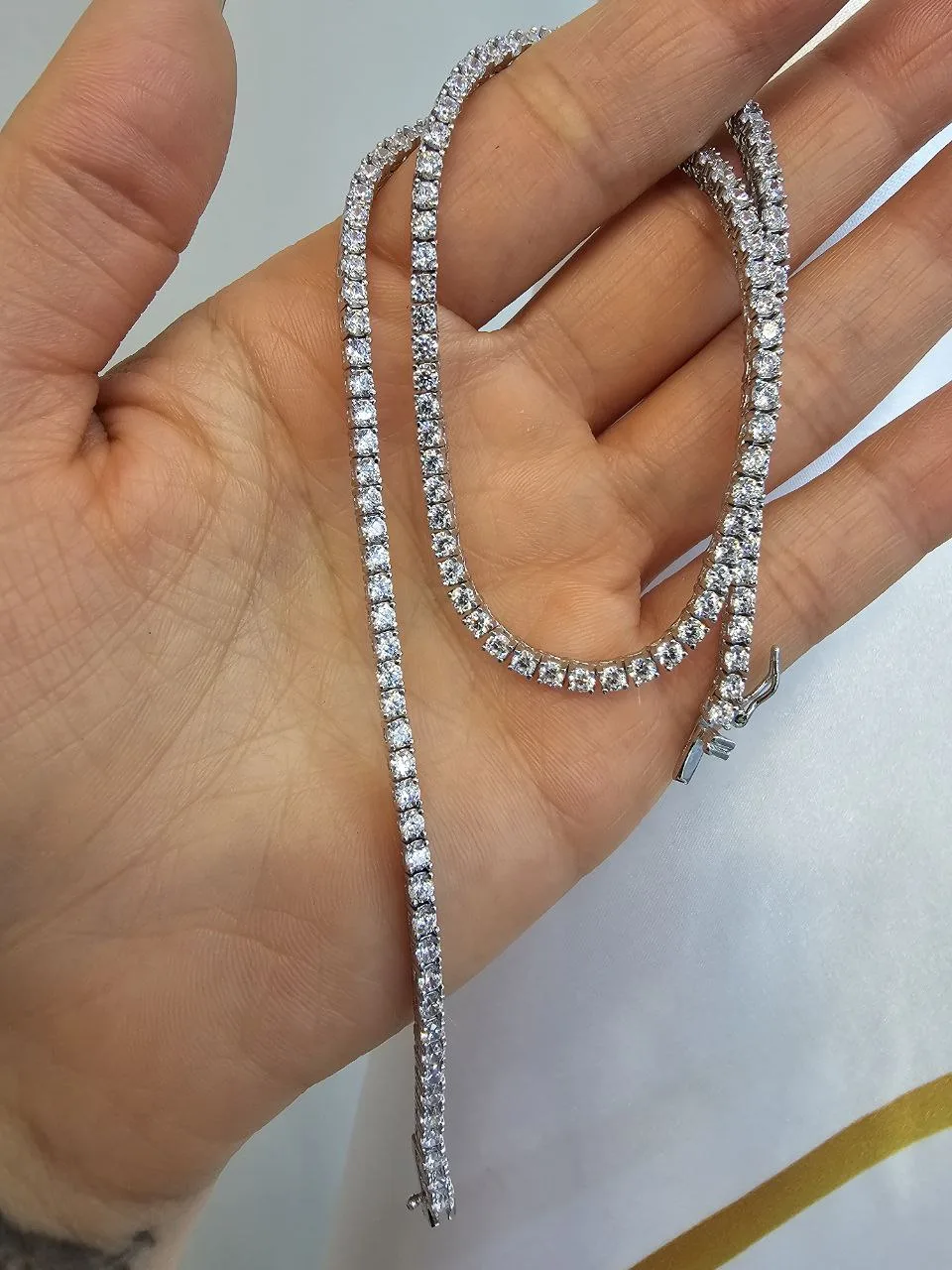 گردنبند تنیسی نقره