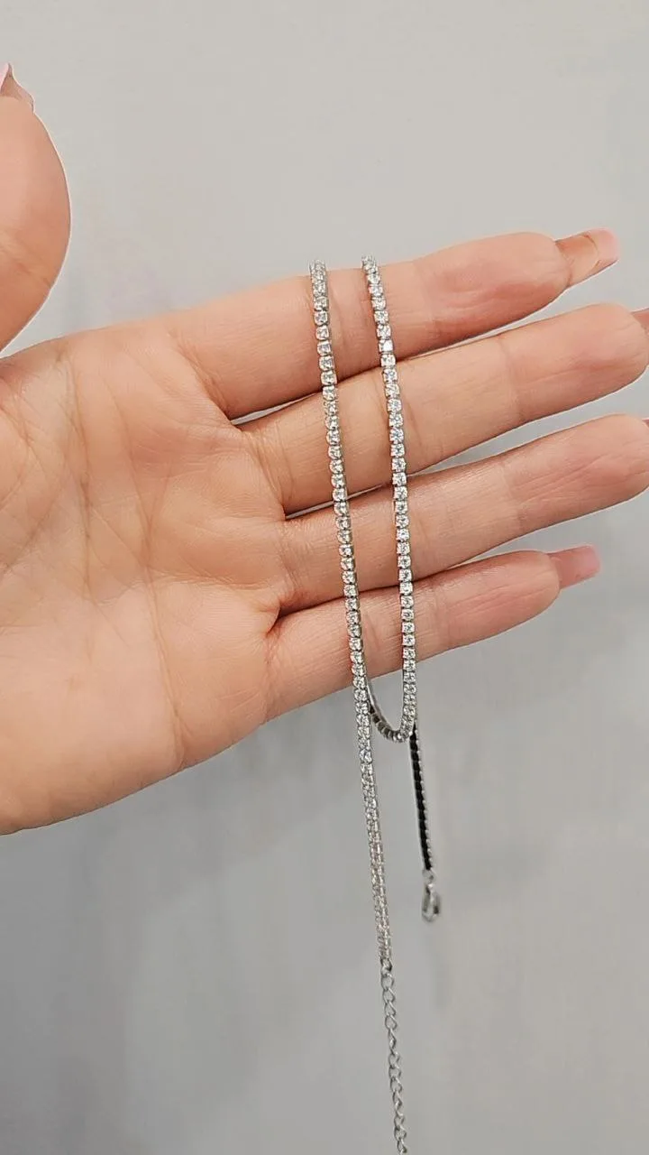 گردنبند تنیسی نقره