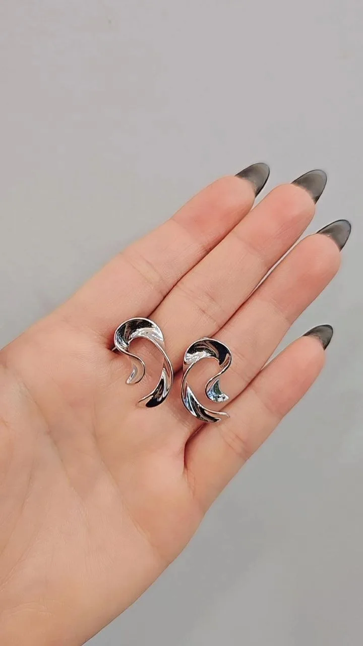 گوشواره دفرمه نقره