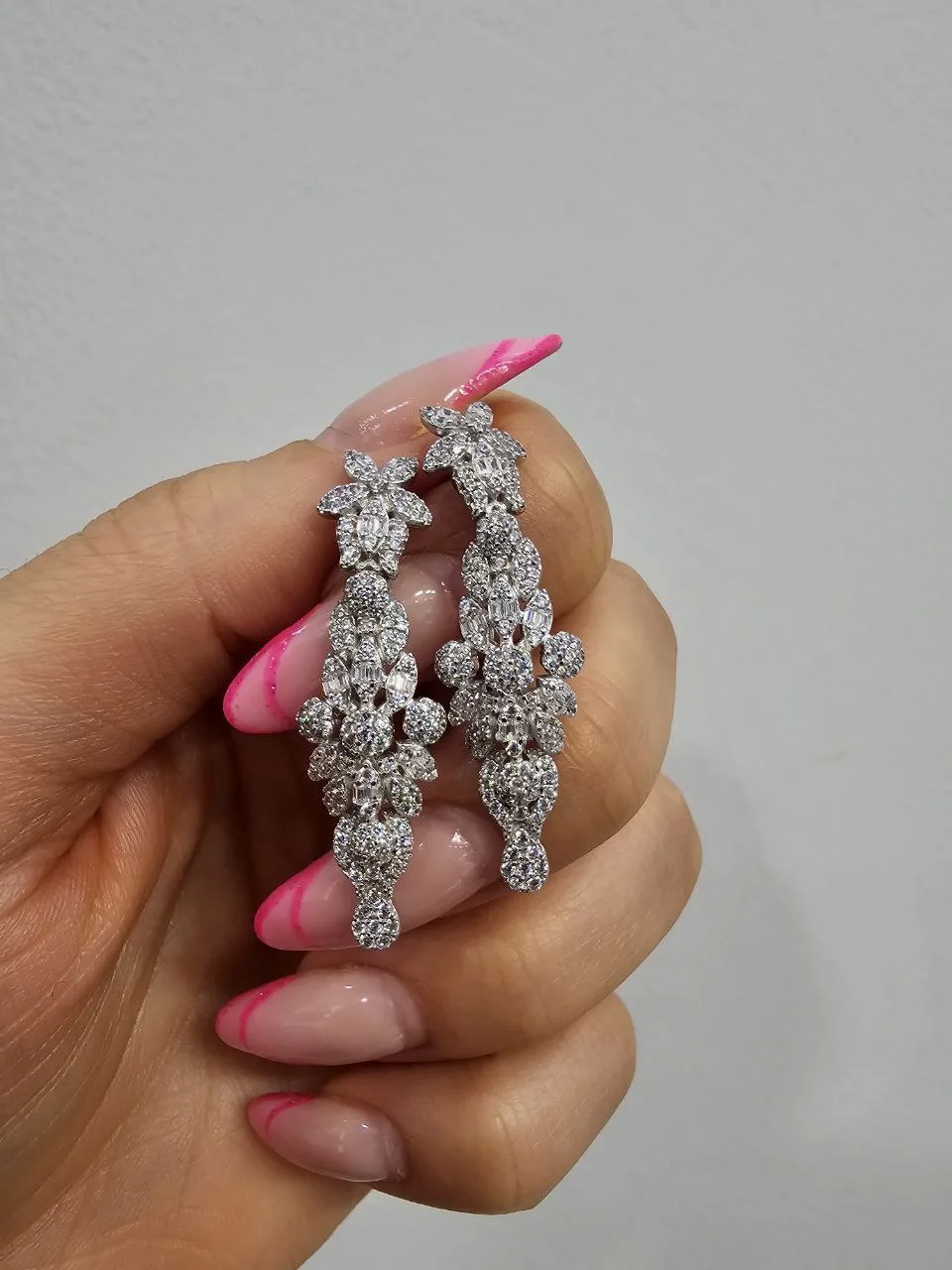 گوشواره جواهری نقره