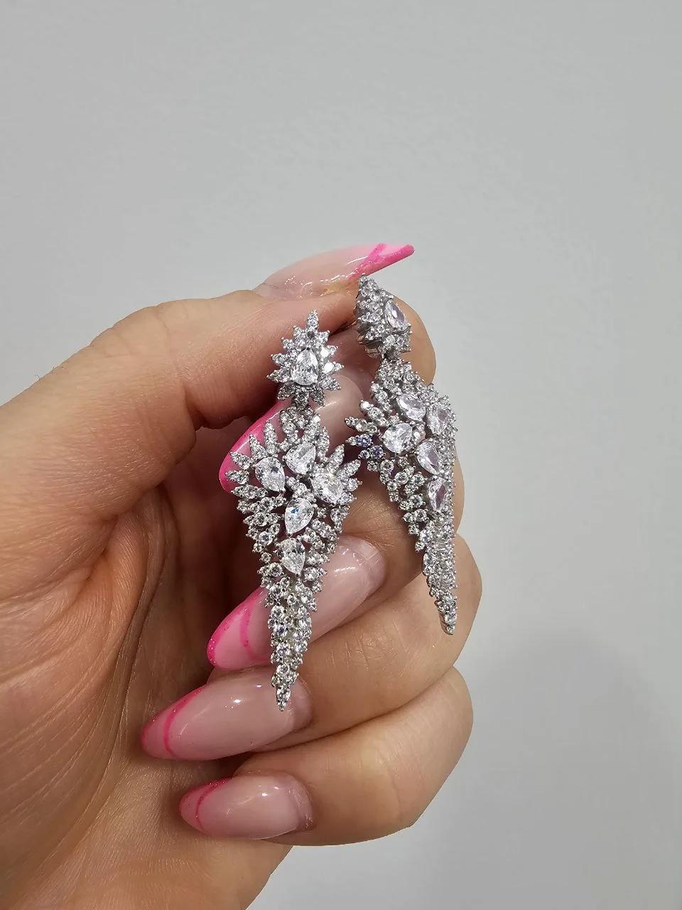 گوشواره جواهری نقره