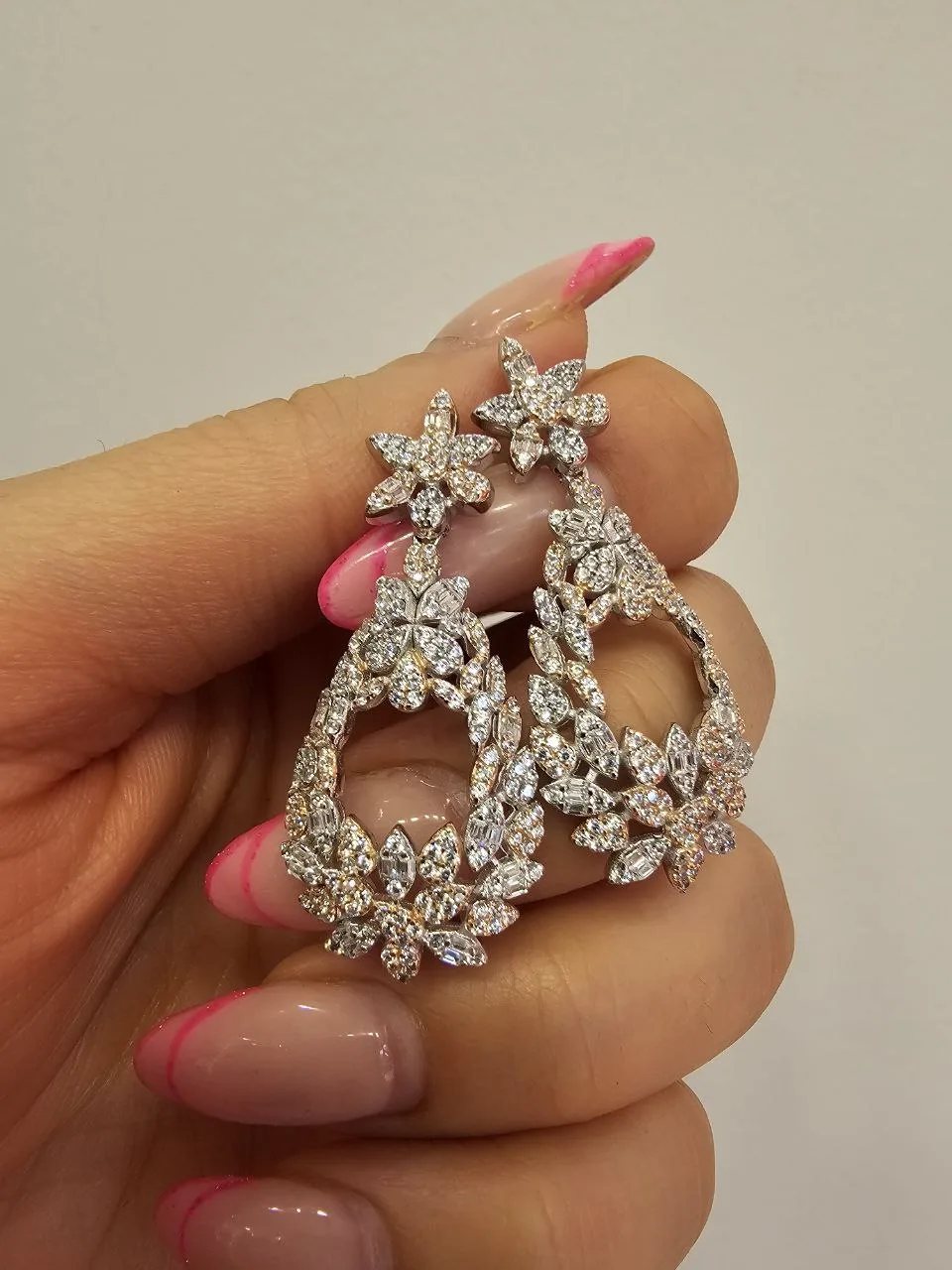 گوشواره جواهری نقره
