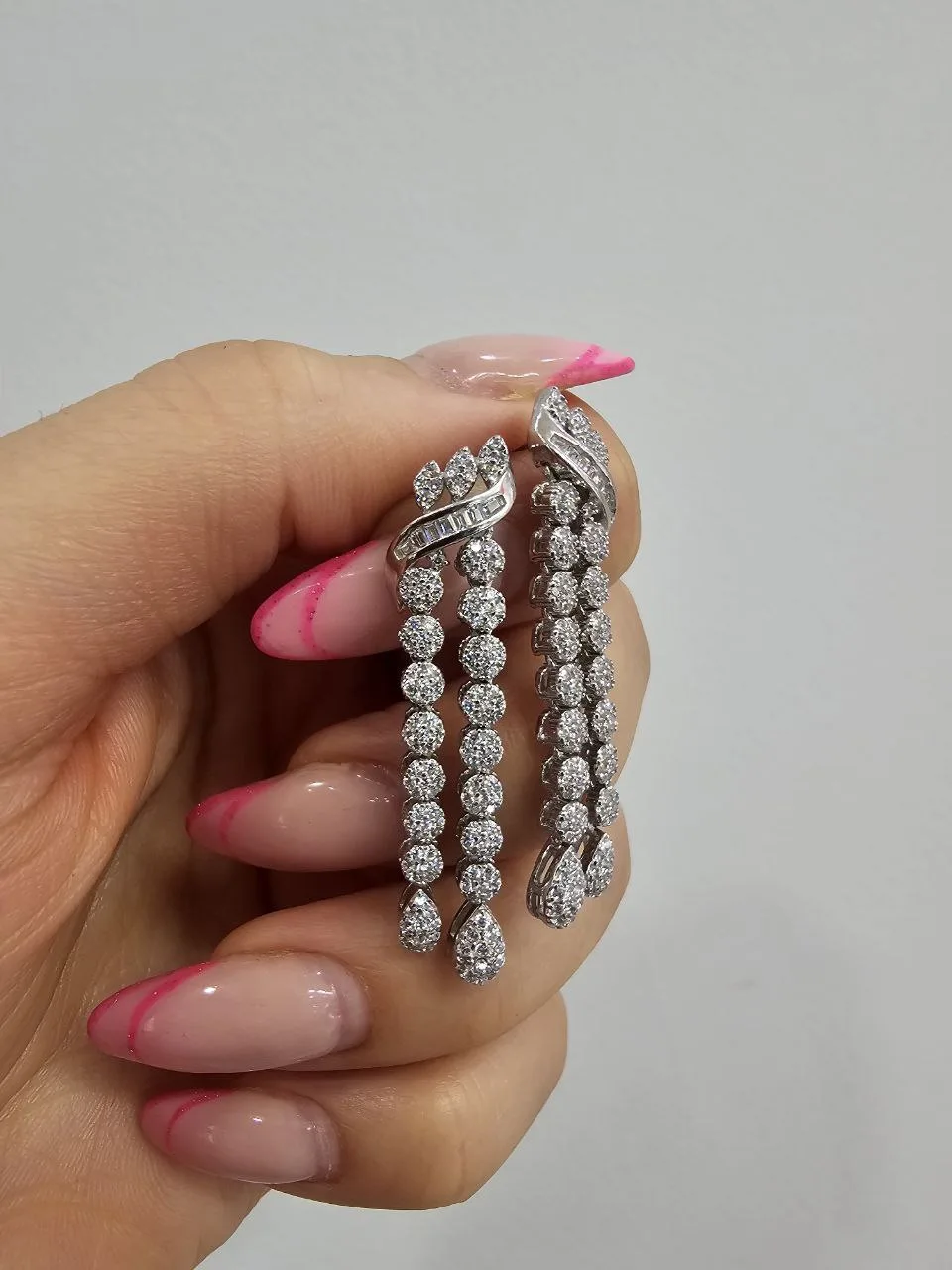گوشواره جواهری نقره
