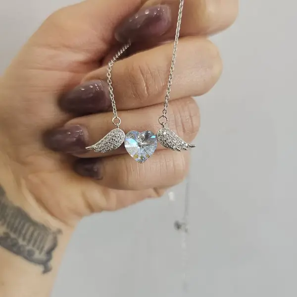گردنبند سواروسکی نقره